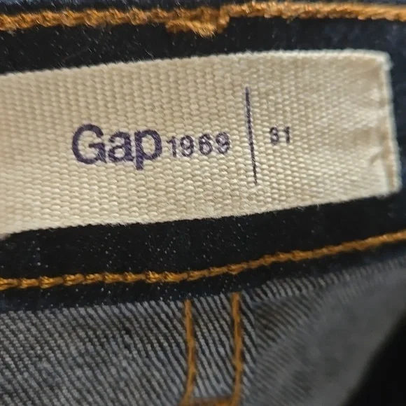 GAP Dark Denim A-Line Skirt – Button Front Western Ranch Style Transitional Fall - Picture 5 of 5